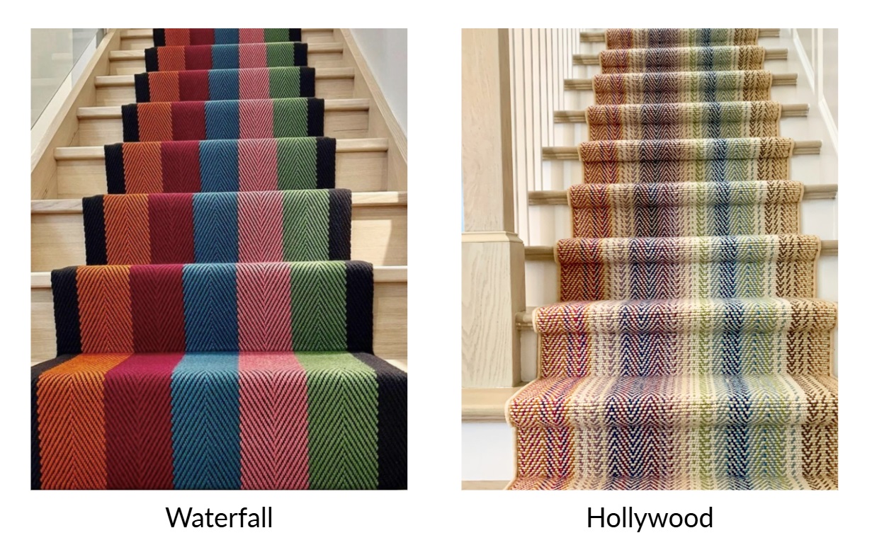 Hollywood vs Waterfall Stair Runners