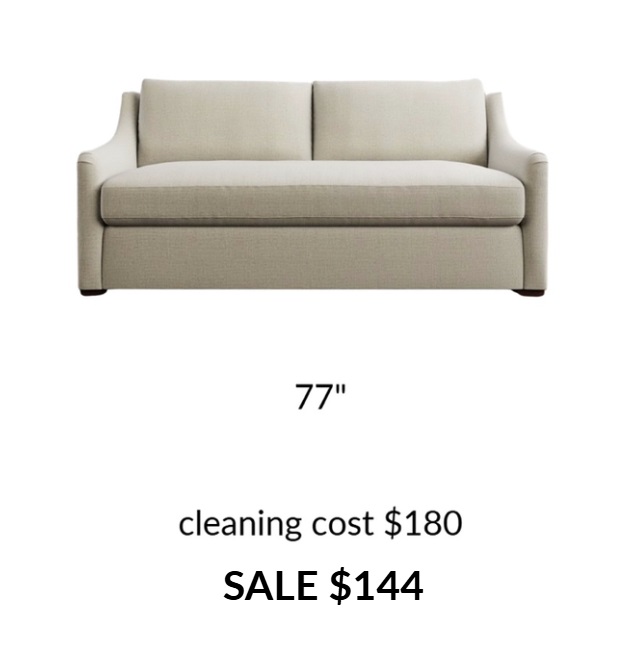 Sale prices Kashian Bros 20 off Uphostry loveseat cleaning sale